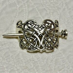 Retro Celtic Bun Holder Women Viking Hair Stick Cage Pin Barrette Silver NEW